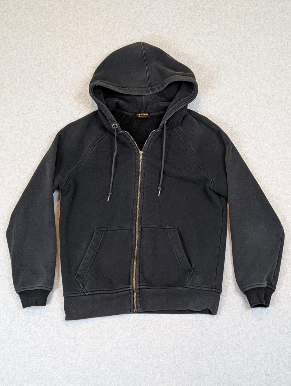 Flint and Tinder 10 Year Full Zip Hoodie Men's Medium Black Heavy Huckberry USA